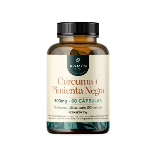 [KARUN ] Curcuma + Pimienta Negra 500 Mg 60 caps - KARUN